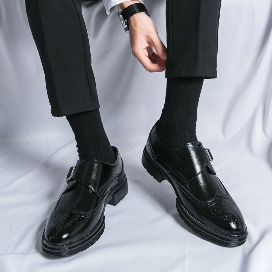 Joseph | Men's Monk Strap Wingtip Dress Shoes
